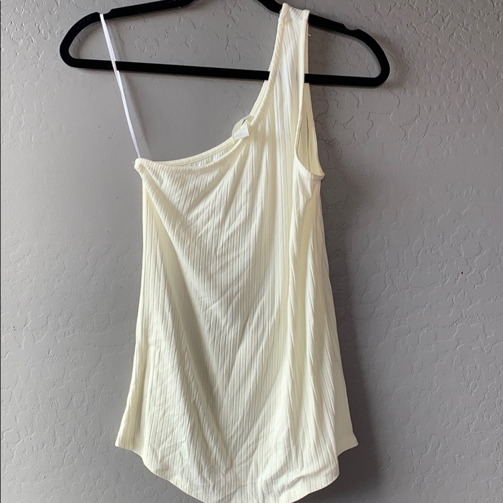 Cream one-shoulder top
